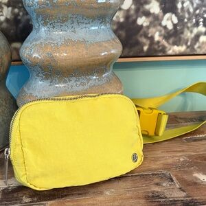 lululemon athletica Yellow green Nylon Crossbody Belt Bag